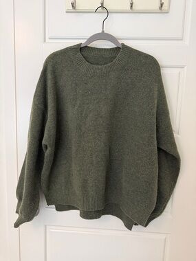Cozy Olive Green Crewneck Sweater